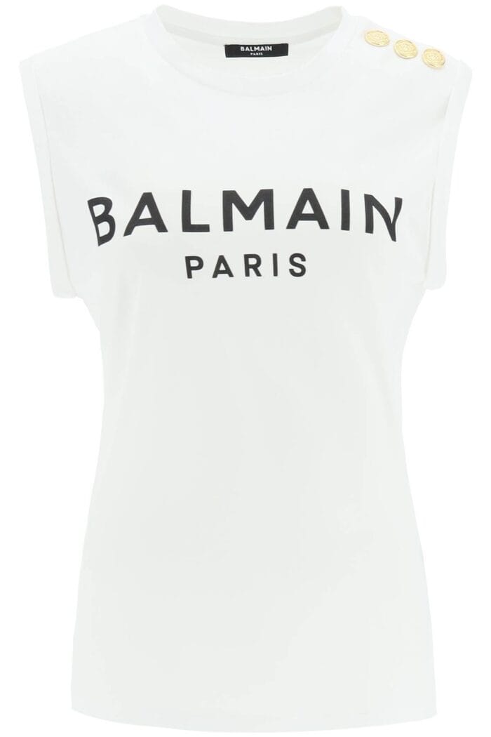 BALMAIN Logo Top With Embossed Buttons