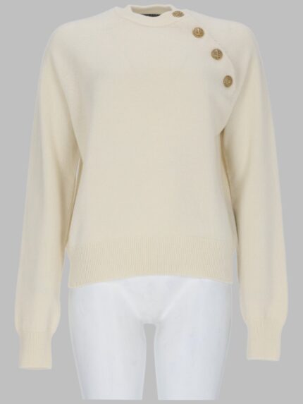 Balmain MAGLIA CON BOTTONI GIOIELLO