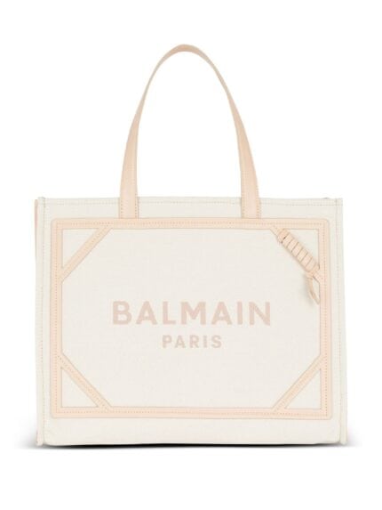 BALMAIN Medium B-army Canvas Tote Bag