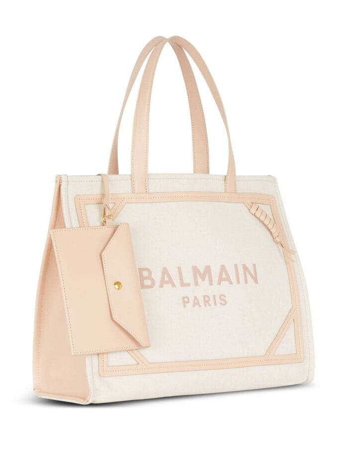 BALMAIN Medium B-army Canvas Tote Bag