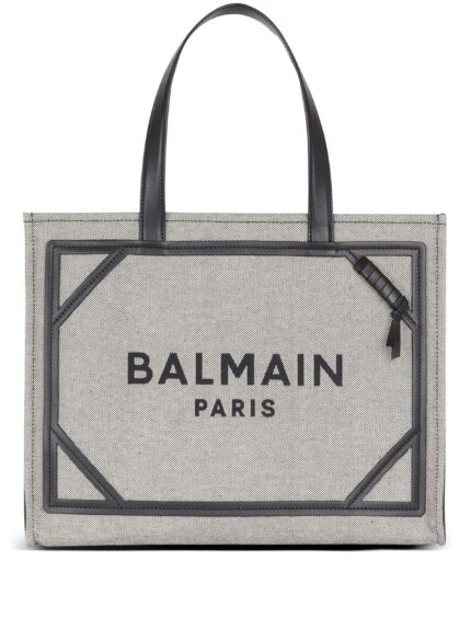 BALMAIN Medium B-army Canvas Tote Bag