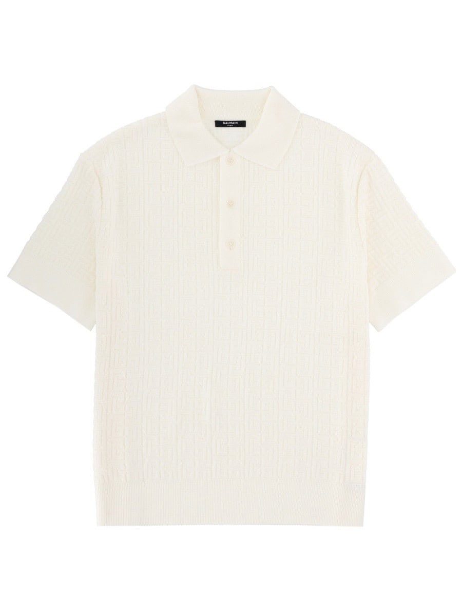 Balmain MERINO WOOL POLO SHIRT