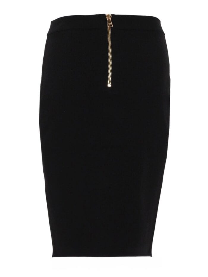 Balmain MIDI SKIRT WITH JEWEL BUTTONS