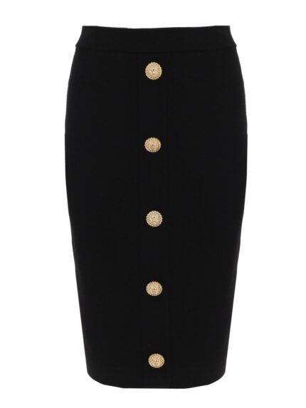 Balmain MIDI SKIRT WITH JEWEL BUTTONS