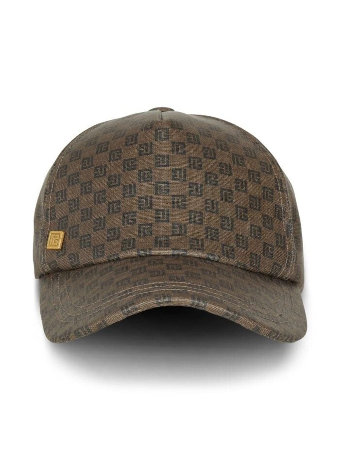 BALMAIN Mini Mng Coated Canvas Cap