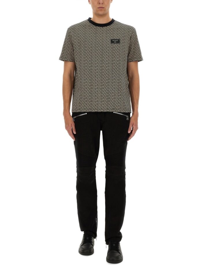 Balmain MONOGRAMMED JACQUARD T-SHIRT