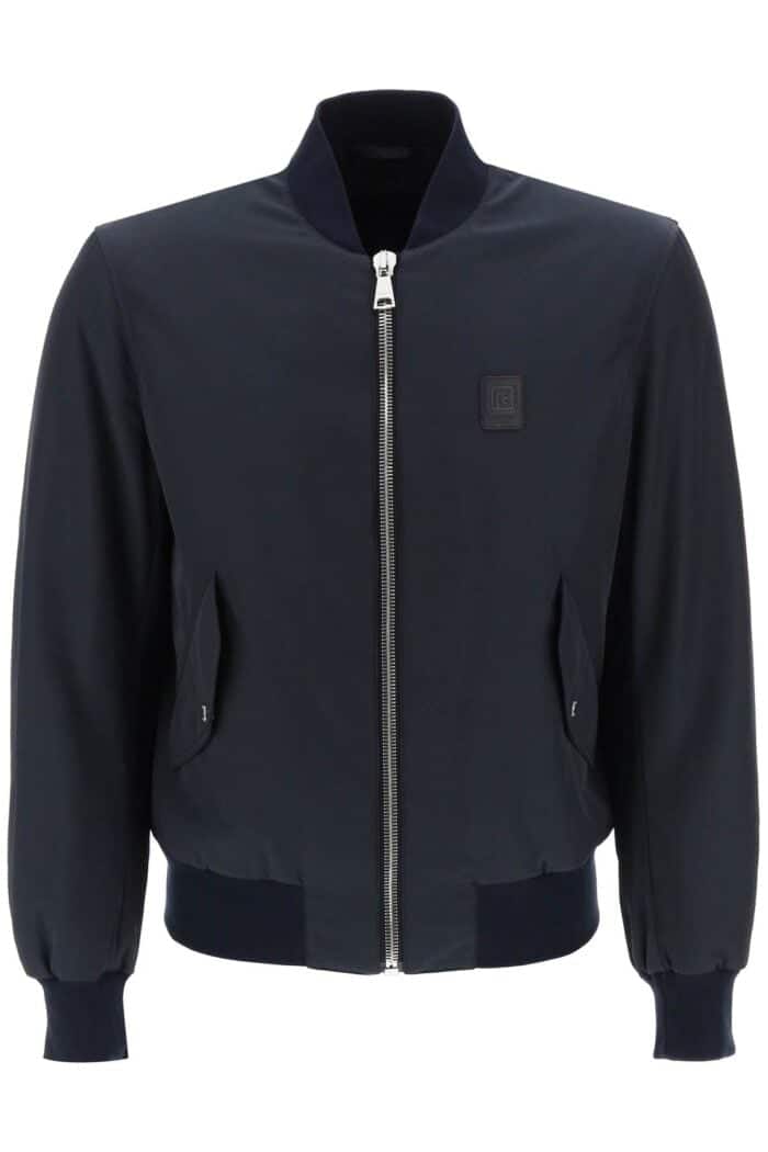 BALMAIN Nylon Pb Bomber Jacket