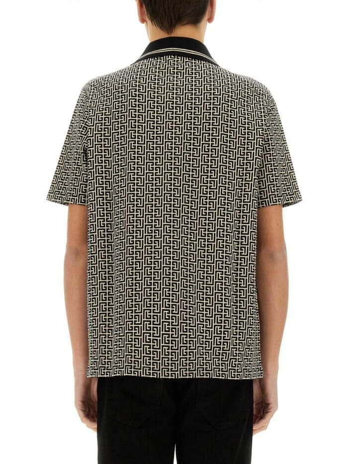 Balmain POLO SHIRT WITH MONOGRAM