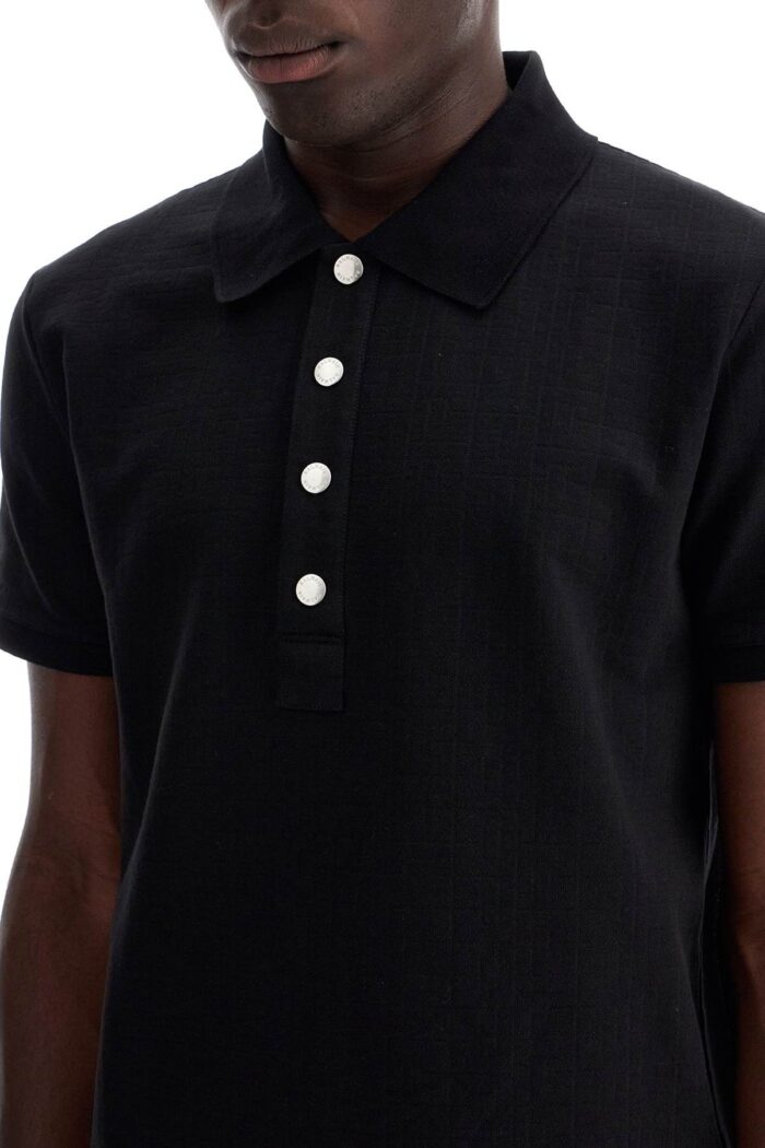 BALMAIN Polo Shirt With Pb Labyrinth Mon