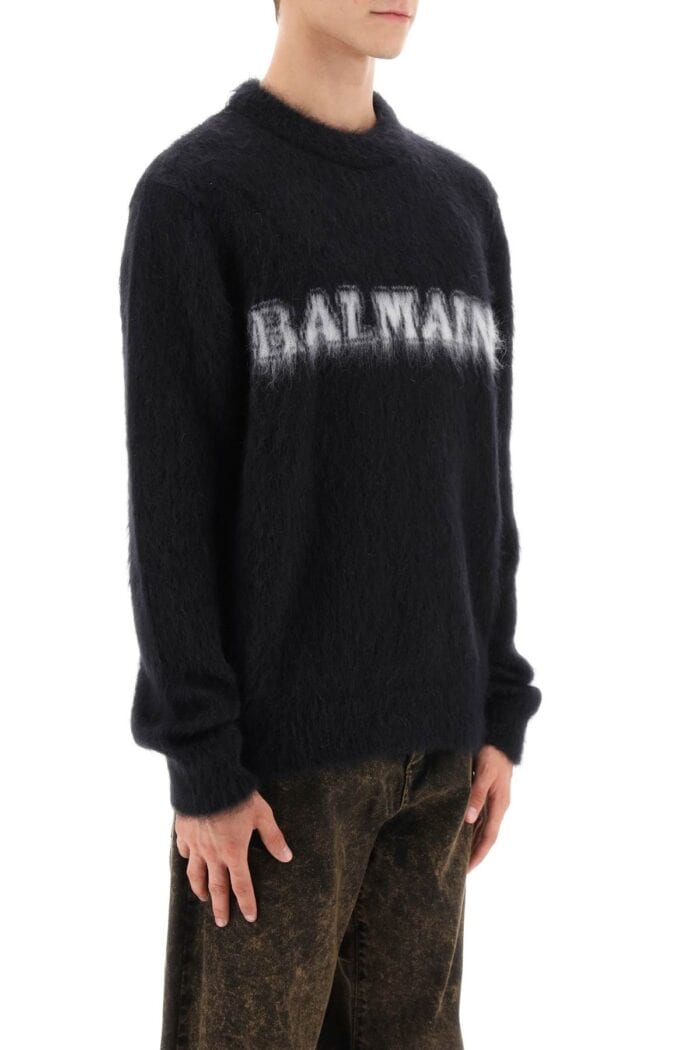 Balmain Retro Pullover In Brushed Mohair