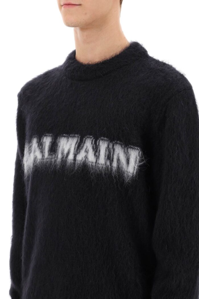 Balmain Retro Pullover In Brushed Mohair