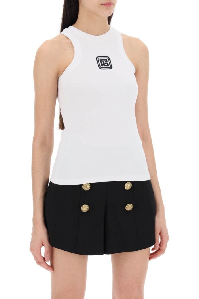 BALMAIN Sleeveless Top With Pb