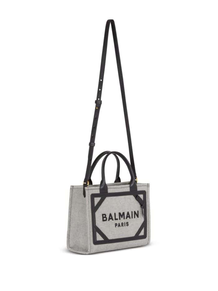 BALMAIN Small B-army Canvas Tote Bag