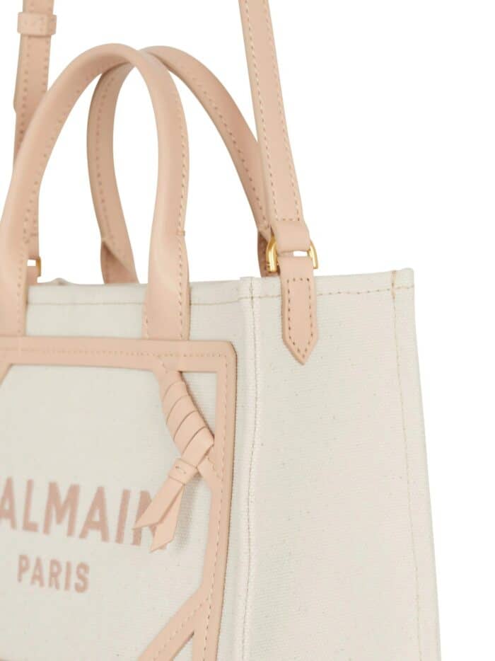 BALMAIN Small B-army Canvas Tote Bag