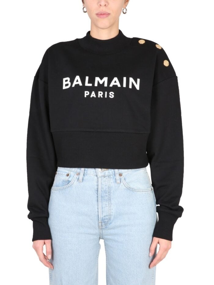 Balmain SWEATSHIRT WITH LOGO PRINT