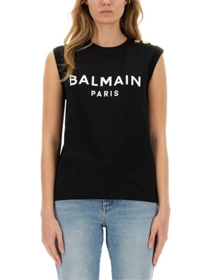 Balmain TANK TOP WITH LOGO