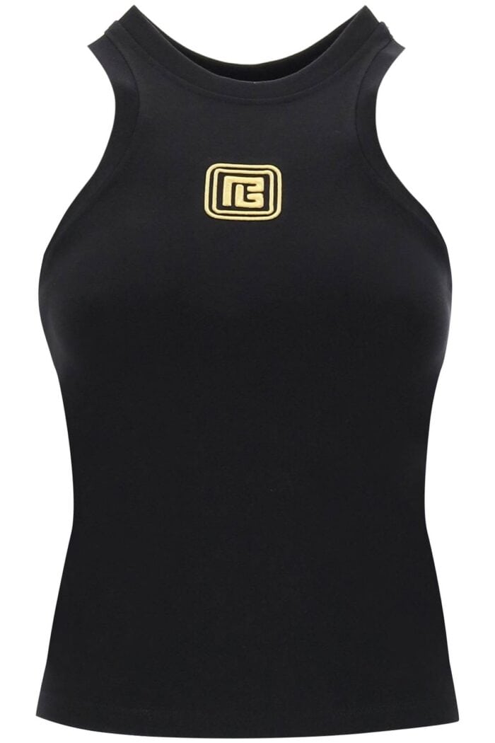 Balmain Tank Top With Pb Embroidery