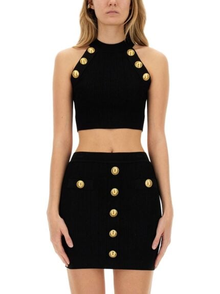 Balmain TOP WITH BUTTONS