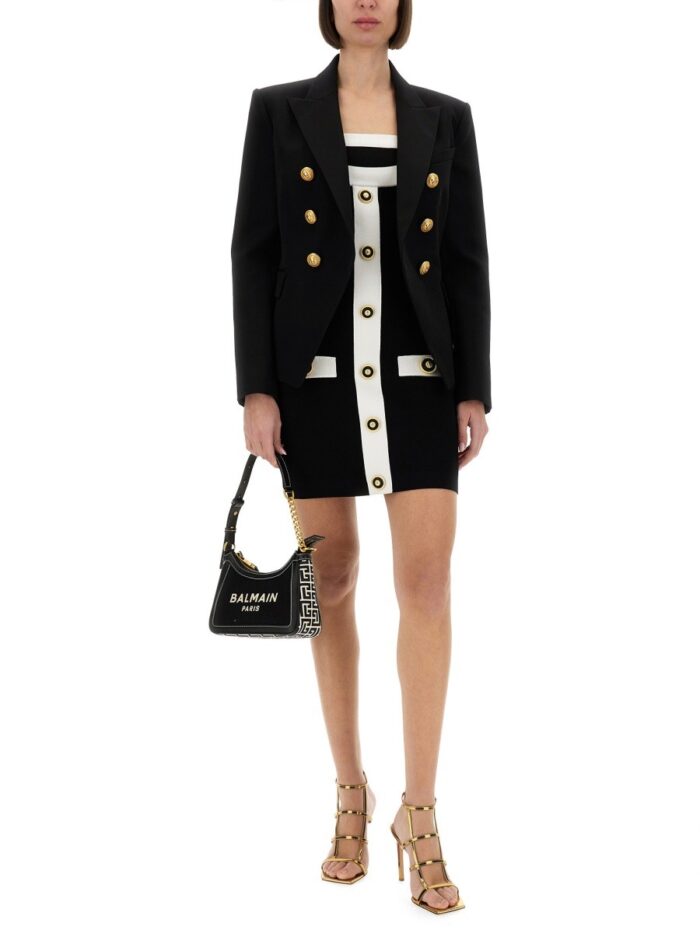 Balmain TWO-TONE DRESS WITH OPEN BACK
