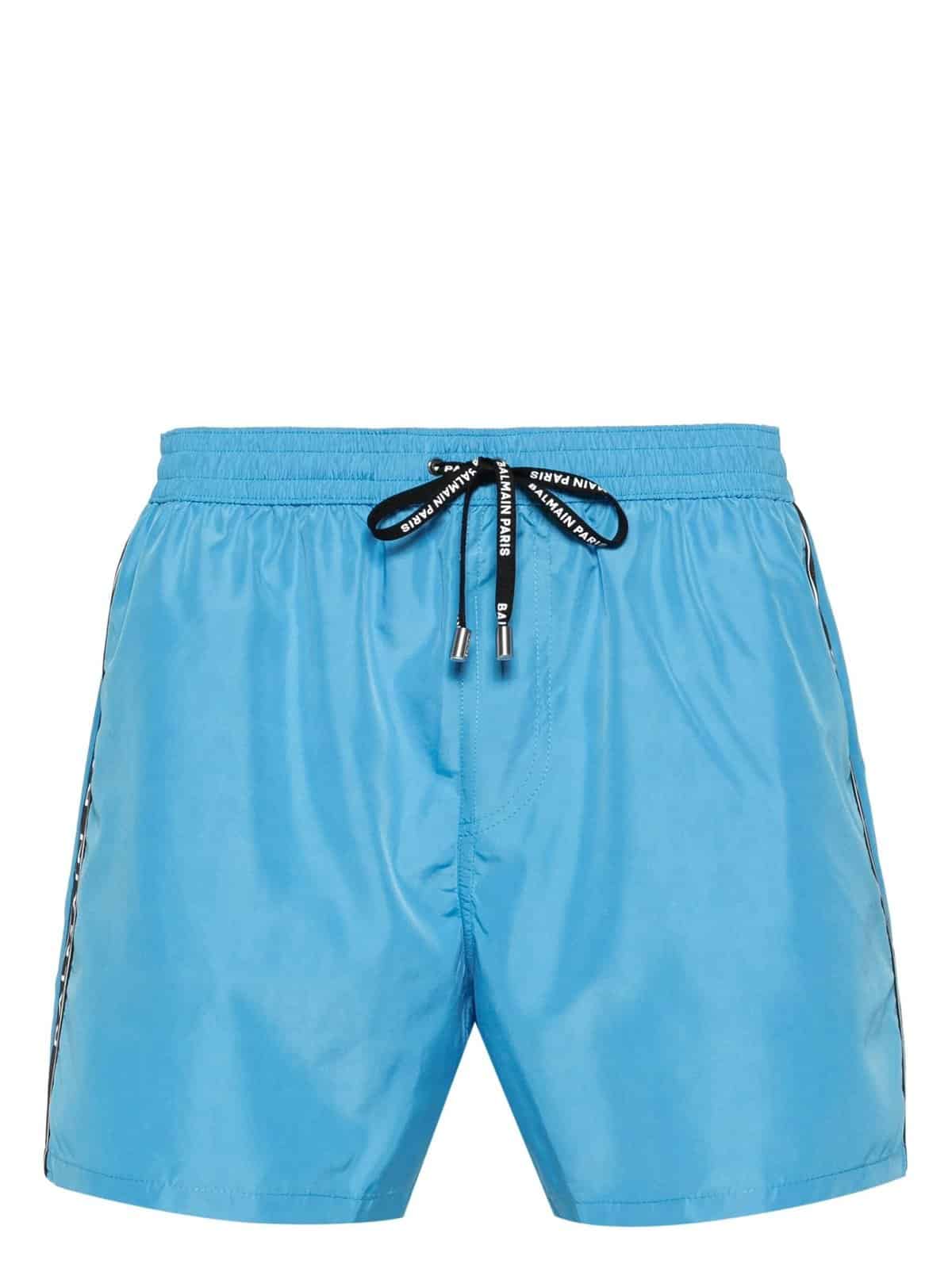 BALMAIN UNDERWEAR Logo-print Swim Shorts