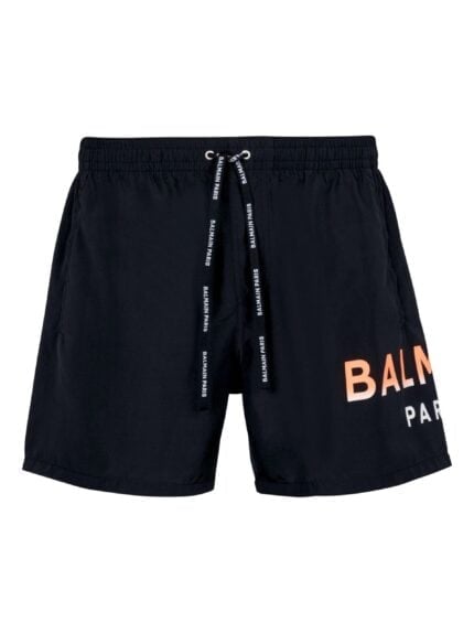 BALMAIN UNDERWEAR Logo-print Swim Shorts