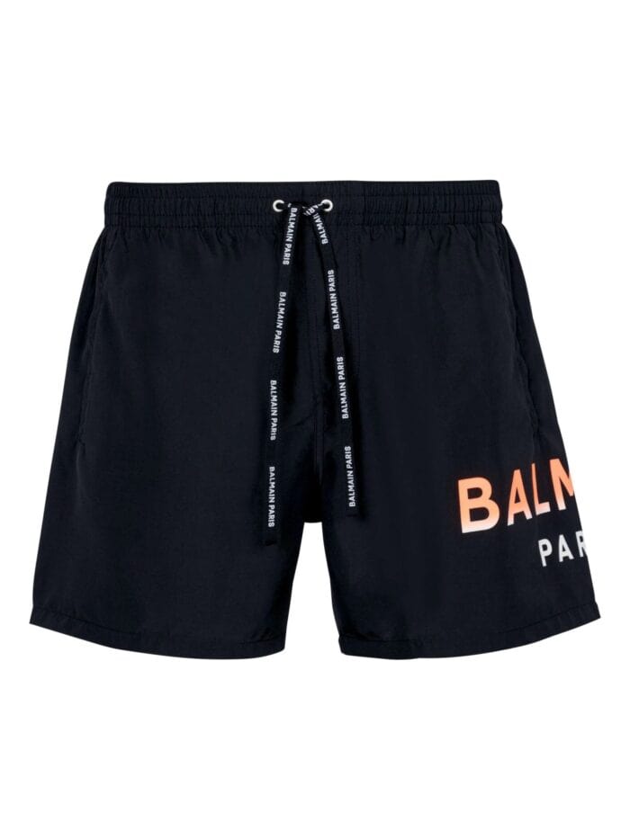 BALMAIN UNDERWEAR Logo-print Swim Shorts