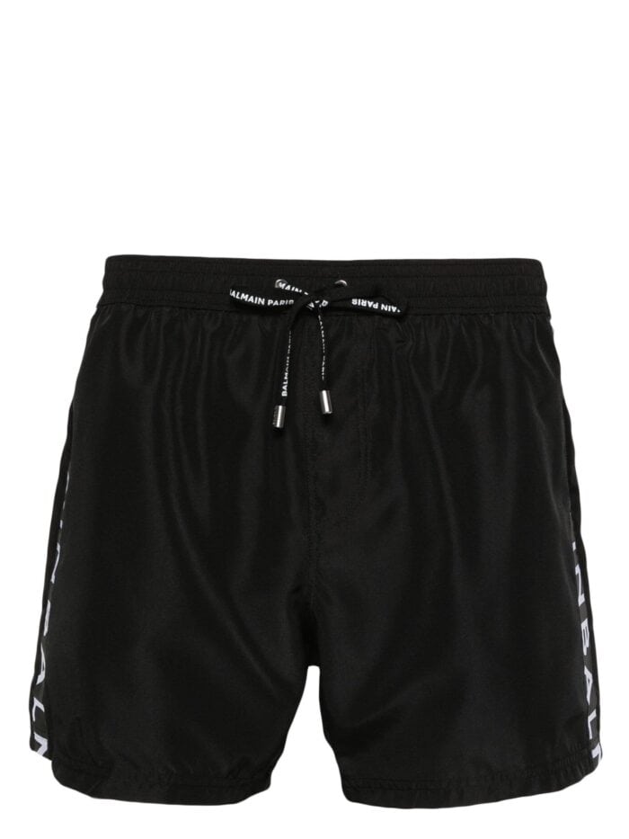 BALMAIN UNDERWEAR Logo-print Swim Shorts