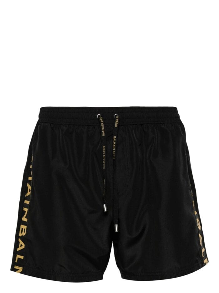 BALMAIN UNDERWEAR Logo-print Swim Shorts