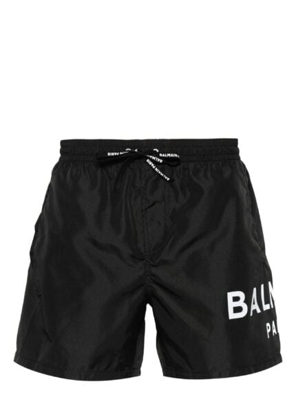 BALMAIN UNDERWEAR Logo-print Swim Shorts