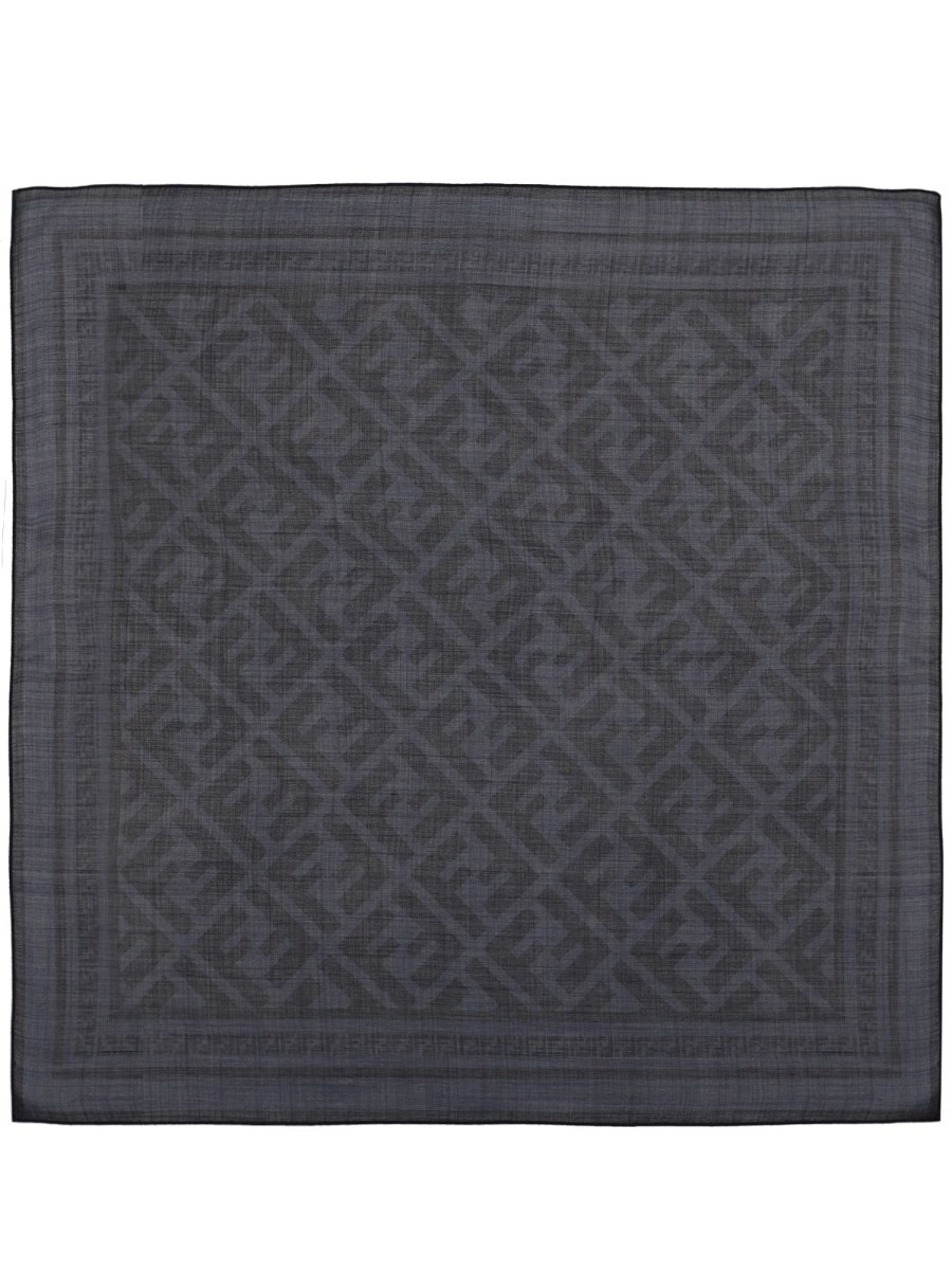 Fendi BANDANA IN SETA E LANA CON MOTIVO "FF"