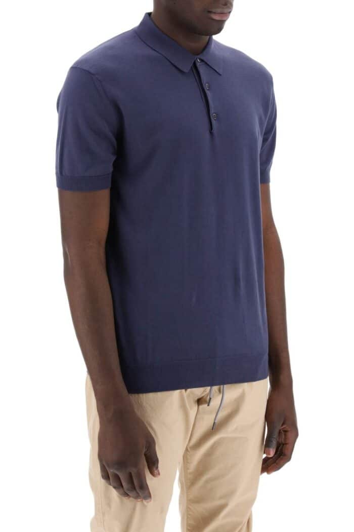 BARACUTA Cotton Knit Polo Shirt