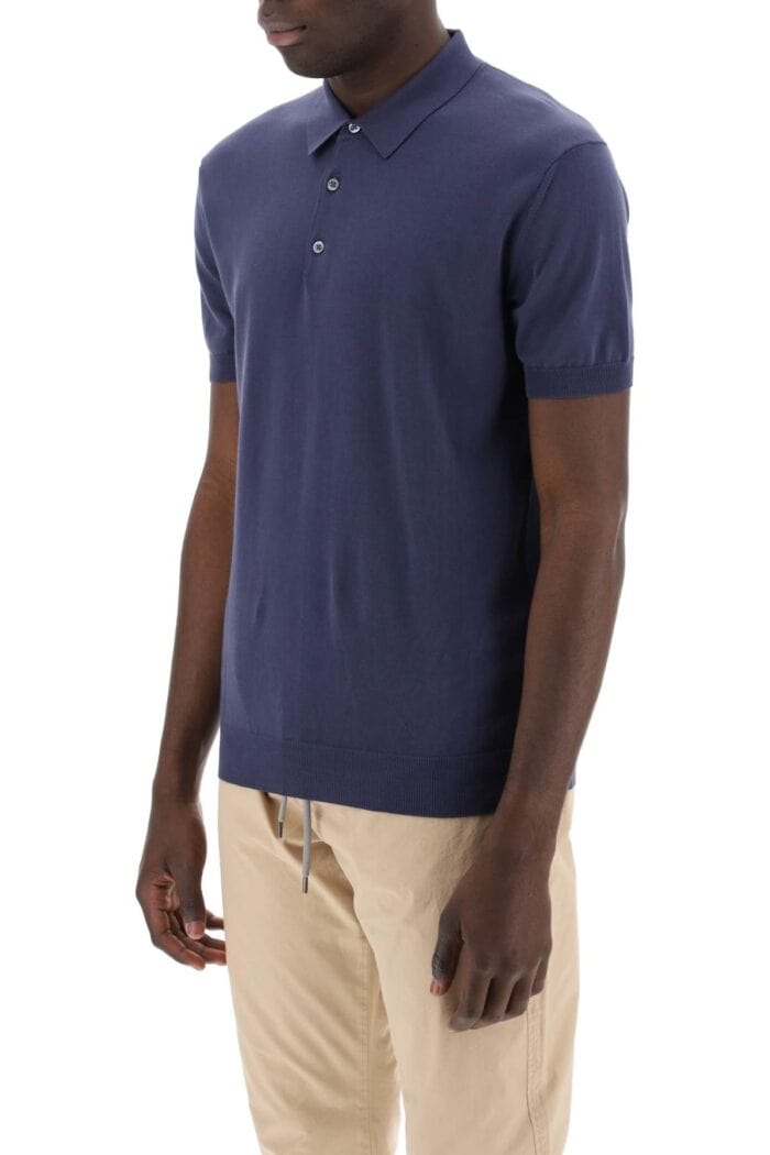 BARACUTA Cotton Knit Polo Shirt