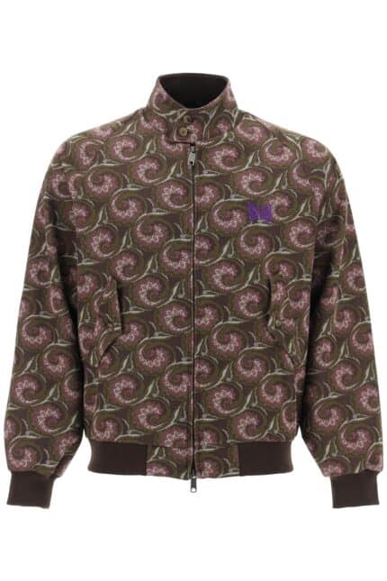 Baracuta X Needles Harrington Track Jacket In Jacquard Jersey