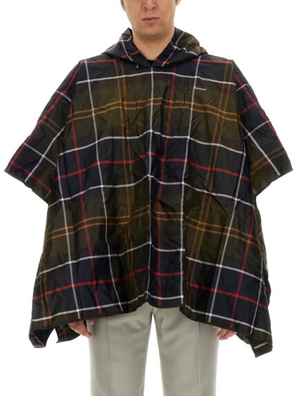 BARBOUR PONCHO CON MOTIVO TARTAN