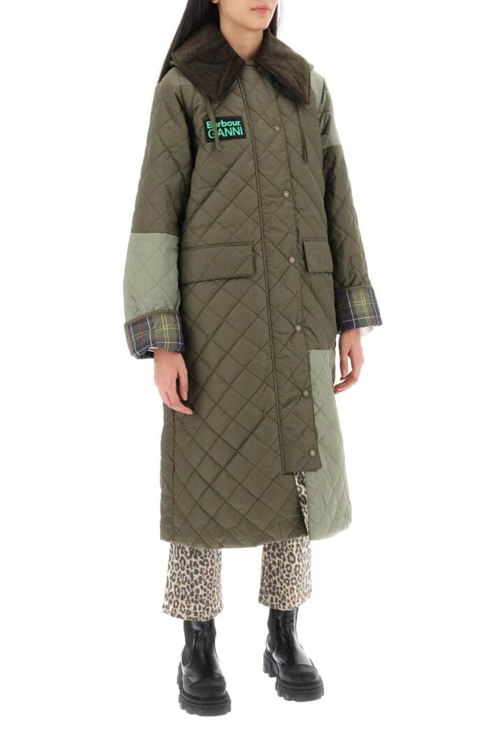 Barbour X Ganni Burghley Quilted Trench Coat