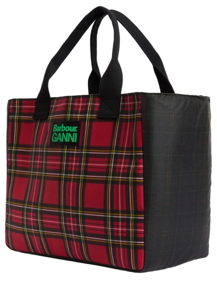 BARBOUR X GANNI WAXED COTTON TOTE BAG