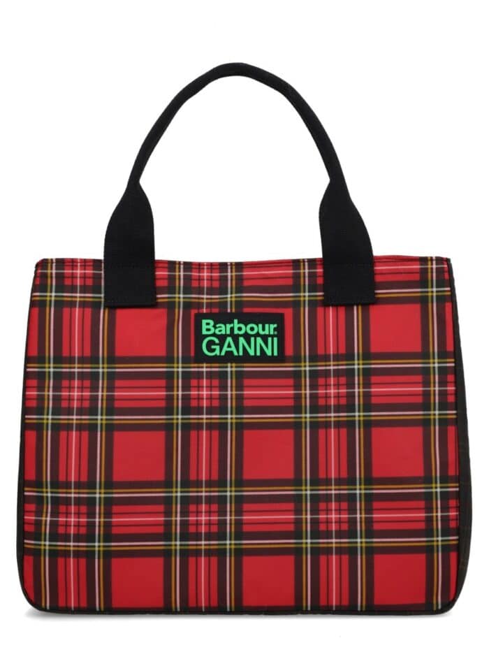 BARBOUR X GANNI WAXED COTTON TOTE BAG