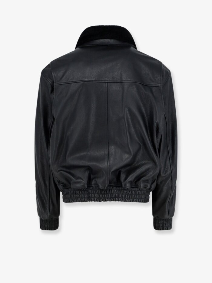 ARMA Bari Leather Jacket With Faux Fur Collar