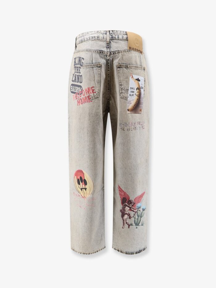 Barrow Cotton Jeans With All-over Print