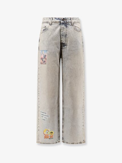 Barrow Cotton Jeans With All-over Print