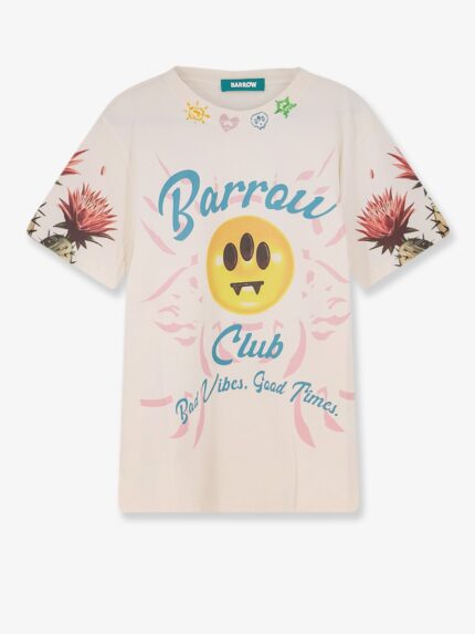Barrow Cotton T-shirt With Frontal Logo Print