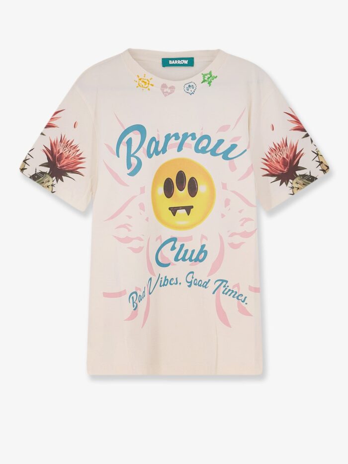 Barrow Cotton T-shirt With Frontal Logo Print