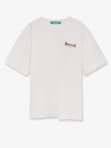 Barrow Cotton T-shirt With Multicolored Logo On The Back