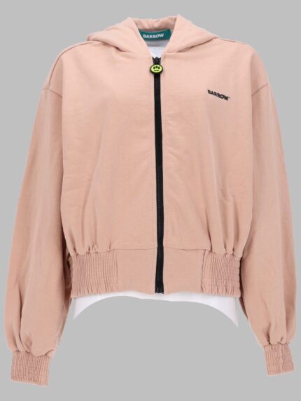 Barrow FELPA CON ZIP E CAPPUCCIO