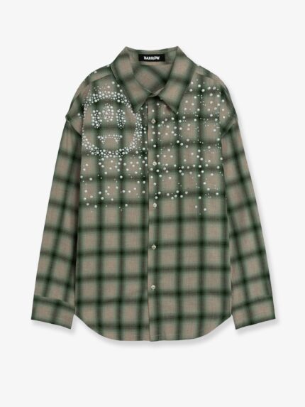 Barrow Shirt With Check Pattern And All-over Studs