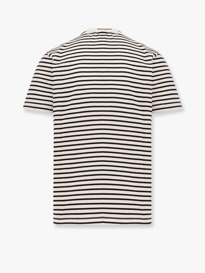 Barrow Striped Cotton T-shirt With Logo Embroidery