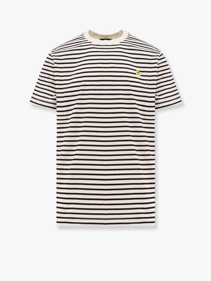 Barrow Striped Cotton T-shirt With Logo Embroidery