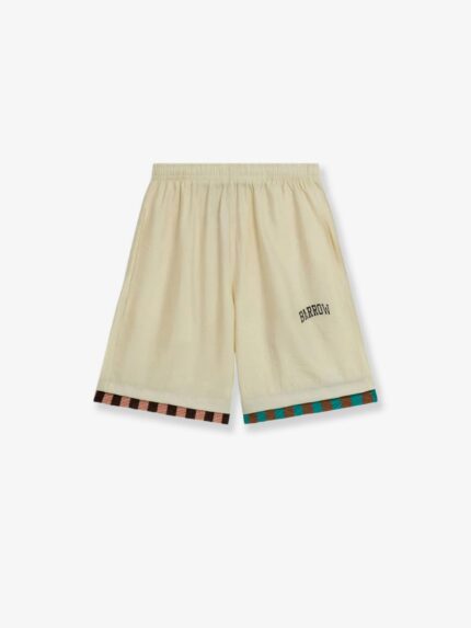 Barrow Viscose Blend Bermuda Shorts With Logo Print