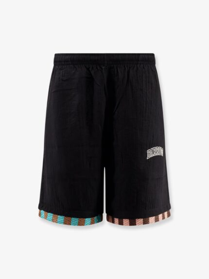 Barrow Viscose Blend Bermuda Shorts With Logo Print