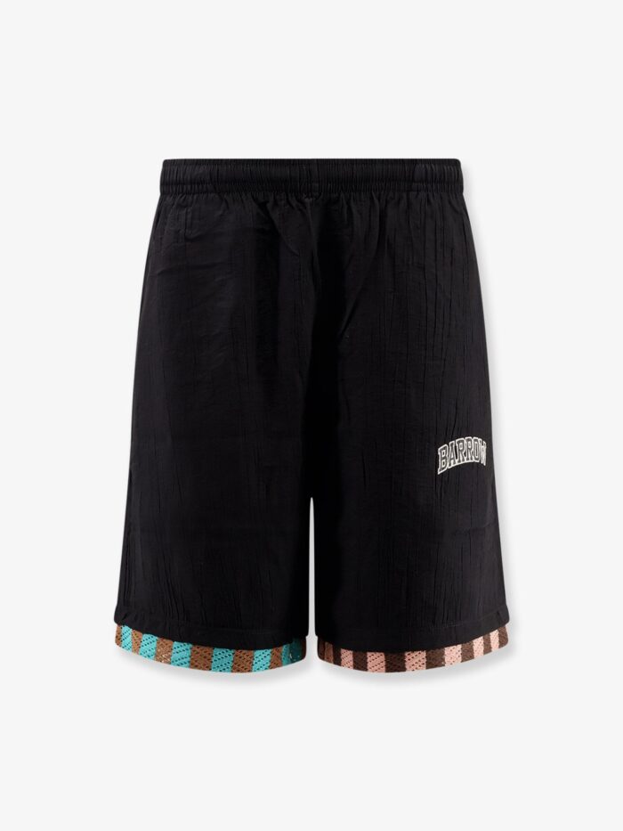 Barrow Viscose Blend Bermuda Shorts With Logo Print